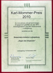 Karl-Mommer-Preis für Stolperstein-Initiative